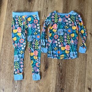 Little Sleepies Folk Floral Two Piece Bamboo Pajamas